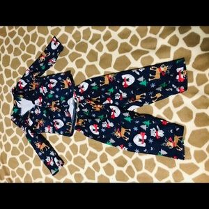Carters Christmas two piece matching pajama set